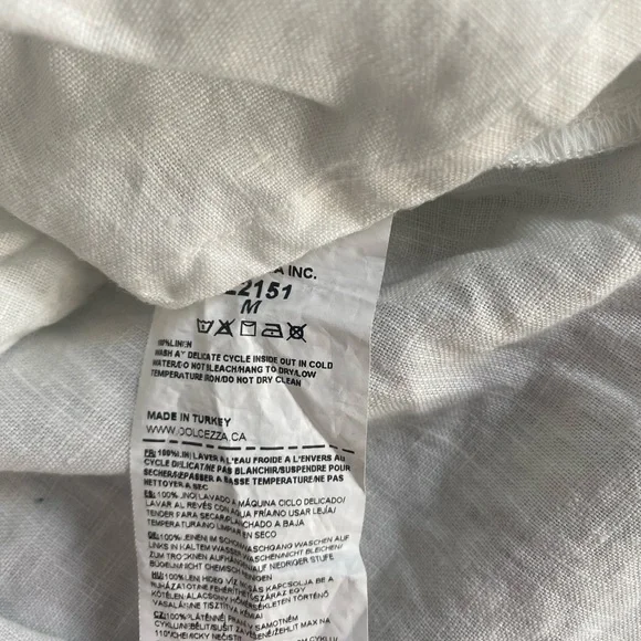 White Vintage Linen Sleeveless Top - Picture 5 of 6